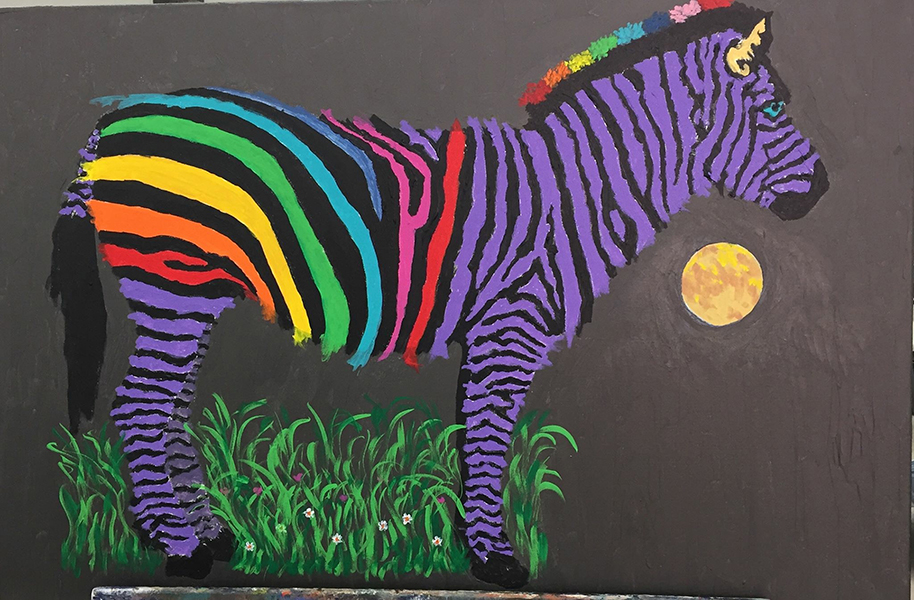 neon zebra