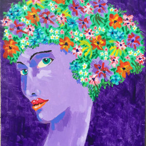 FLOWERS IN MY HAIR (20”x16”)